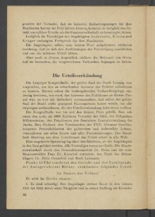 Die Urteilsverkündung