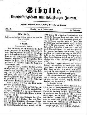 Sibylle : Unterhaltungsblatt zum Würzburger Journal. 1869