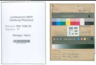 Entnazifizierung Heinz Weniger , geb. 12.05.1903 (Redakteur)