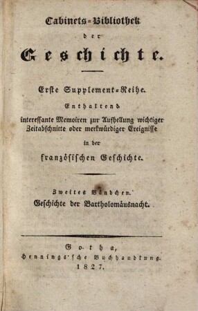 Geschichte der Bartholomäusnacht, 2
