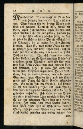 20-29, Menschenkind! Du nimmest dir fuer ...
