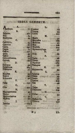 Index Generum