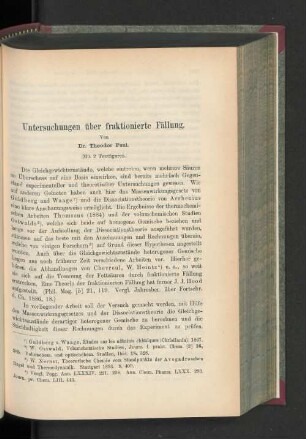 Untersuchungen über fraktionierte Fällung.