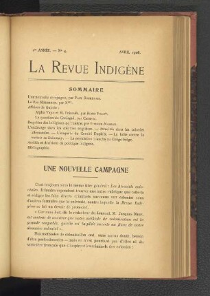 Une Nouvelle Campagne.