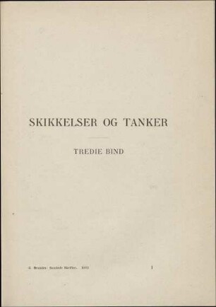 Skikkelser og Tanker - Tredie Bind