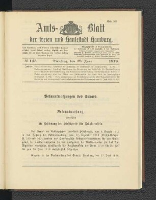 No. 143, 18. Juni 1918