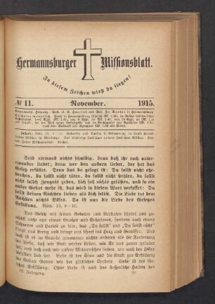 N° 11. November. 1915