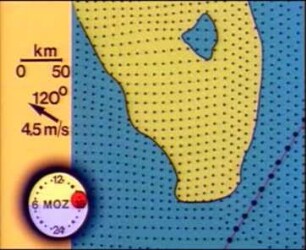 Deformation of Particle Formations under the Conditions of Sea Breeze - Numerical Simulation