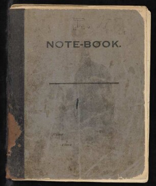 Note-Book I. "Notizen über japanische Kultur- und Sittengeschichte. Oita 1915/16." l