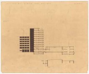 Großstadthotel Schinkelwettbewerb 1952: Schnitt