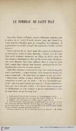 Ser. 3: 15: Le tombeau de Saint Piat