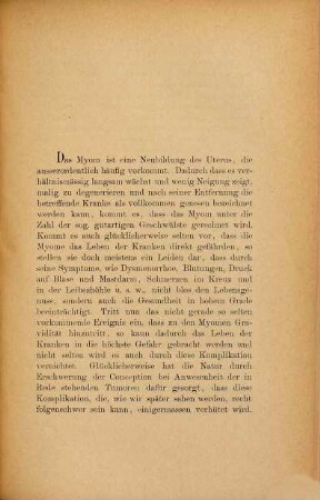 Ueber die Behandlung der Uterusmyome während der Schwangerschaft und der Geburt