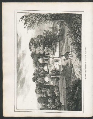 Tafel: Moschee und Grabmal unweit Benares.