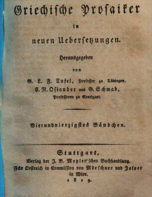 Geschichte des Peloponnesischen Kriegs, 6. (1829). - S. 624 - 776.