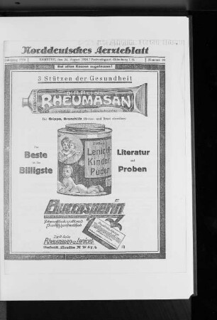 Nr. 26 1924 : Jahrgang 1924 Hamburg, den 24.August 1924 Nummer 26