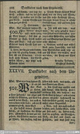 XXXVII. Danklieder nach dem Ungewitter