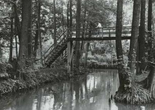 Lübbenau-Lehde, Spreewald, Brücke über Fließ