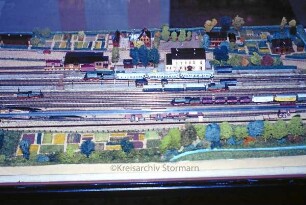 Schwarzenbek: Ausstellung zu 100 Jahre Strecke Bad Oldesloe - Schwarzenbek: Modell Bahnhof Schwarzenbek