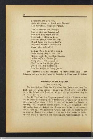 Endkämpfe in den Karpathen
