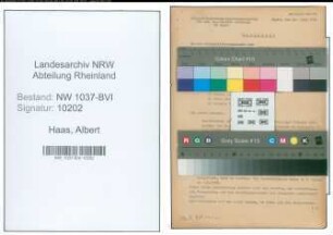 Entnazifizierung Albert Haas , geb. 22.04.1896 (Rektor)