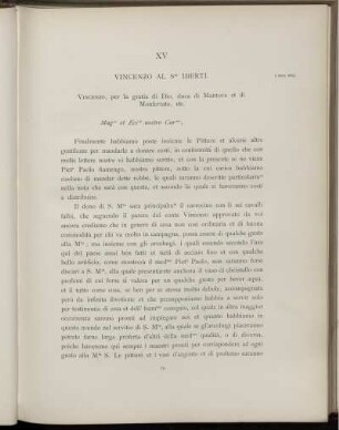 XV. Le duc de Mantoue à Annibal Iberti. Mantoue, 5 mars 1603