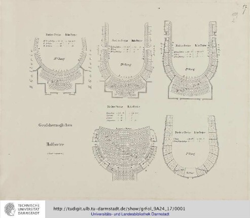 [Darmstadt.] Grossherzogliches Hoftheater (Zuschauerraum) [Bildliche Darstellung]