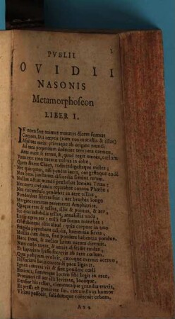 Pvblii Ovidii Nasonis Opervm Tomvs ..., 2. ... quo continentur Metamorphoseon Libri XV