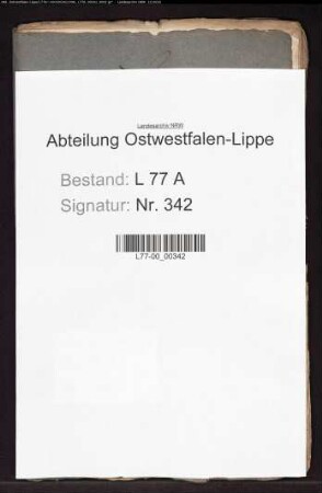 Unterstellung der Kötter des Gutes Bexten unter die Jurisdiktion des Amtes Schötmar