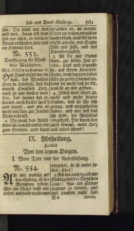 IX. Abtheilung.