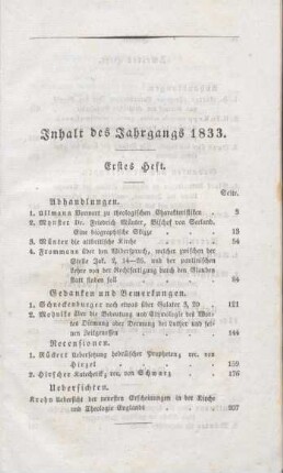 III-V Inhaltsverzeichnis Hefte 1-4