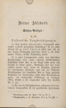 Dritter Abschnitt. Sitten-Polizei.