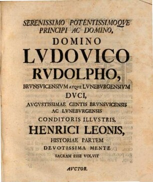 Henrici Leonis Avctoritas Circa Sacra In Constitvendis Atqve Confirmandis Episcopis