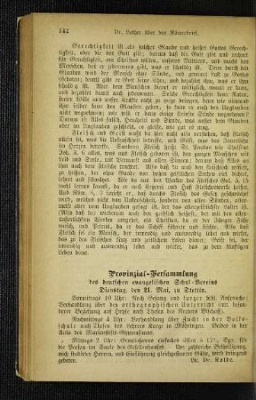 Provinzial-Versammlung des deutschen evangelischen Schul-Vereins : Dienstag, den 21. Mai, zu Stettin