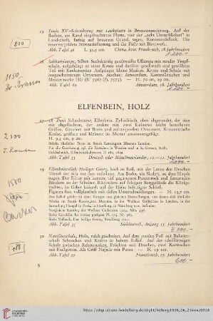Elfenbein, Holz (Nr. 27-30)