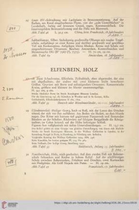 Elfenbein, Holz (Nr. 27-30)