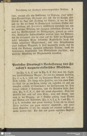 Professor Stratingh's Verbesserung von Faraday's magneto-elektrischer Maschine