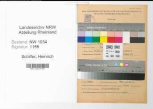 Entnazifizierung Heinrich Schiffer , geb. 21.12.1905 (Stabsintendant)