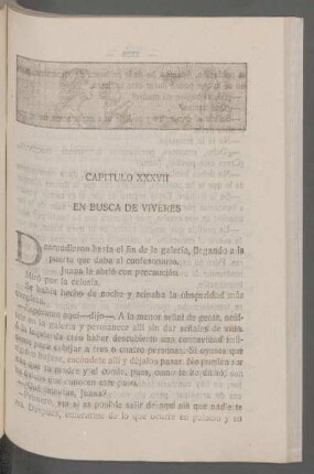 Capítulo XXXVII - En busca de víveres