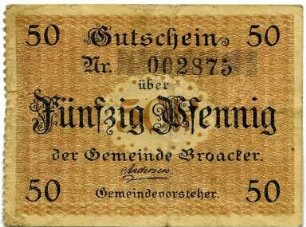 Gutschein - 50 Pfennig