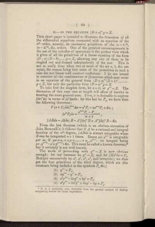 II. On the equations ... .