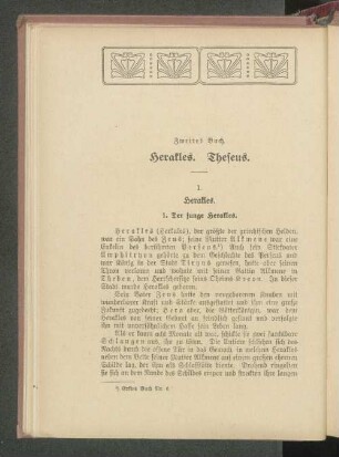 Zweites Buch. Herakles. Theseus.