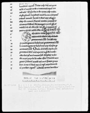 Johannes Chrysostomos, Omiliae super Matthaeus — Initiale O(mnes ergo generationes), Folio 12recto