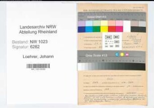 Entnazifizierung Johann Loehrer , geb. 23.03.1895 (Polizeimeister)