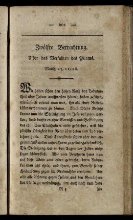 Zwölfte Betrachtung.