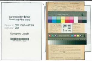 Entnazifizierung Jakob Kueppers , geb. 05.08.1899 (Rentmeister)
