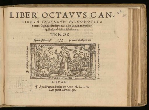 Liber octavus cantionum sacrarum ... quinque et sex vocum. Tenor