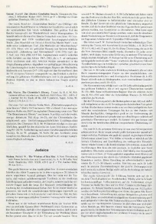 111-113 [Rezension] The wisdom of Ben Sira