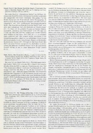 111-113 [Rezension] The wisdom of Ben Sira