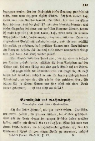 Vormärzlich und Nachmärzlich. Lamentation eines Ultra-Conservativen