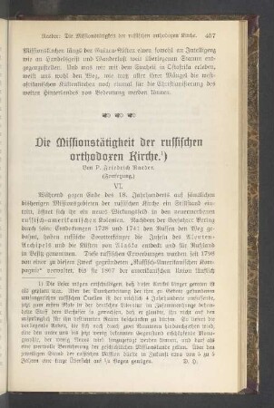 Die Missionstätigkeit der russischen orthodoxen Kirche